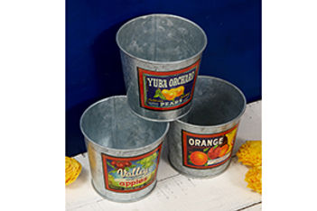 Vintage-Look Buckets