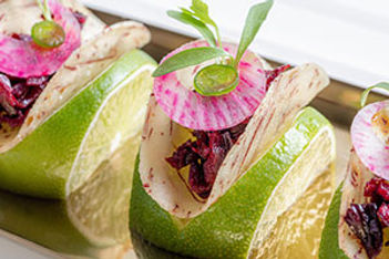 wolfgang-puck-taro-root-tacos