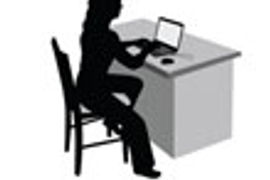 Laptop lady icon img1