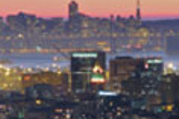 Oakland night skyline thumbnail