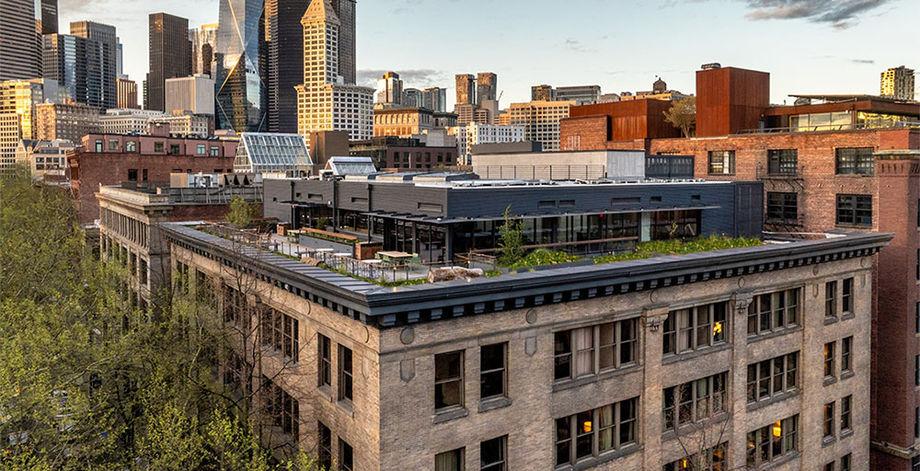 The Populus Seattle's rooftop bar, Firn