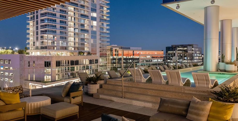 Hall Park Hotel Frisco Texas pool area 