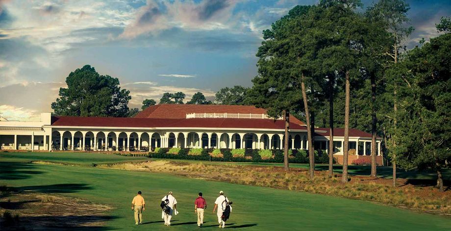 The 18th fairway on Pinehurst No. 2, the most storied of the nine championship layouts at the resort.