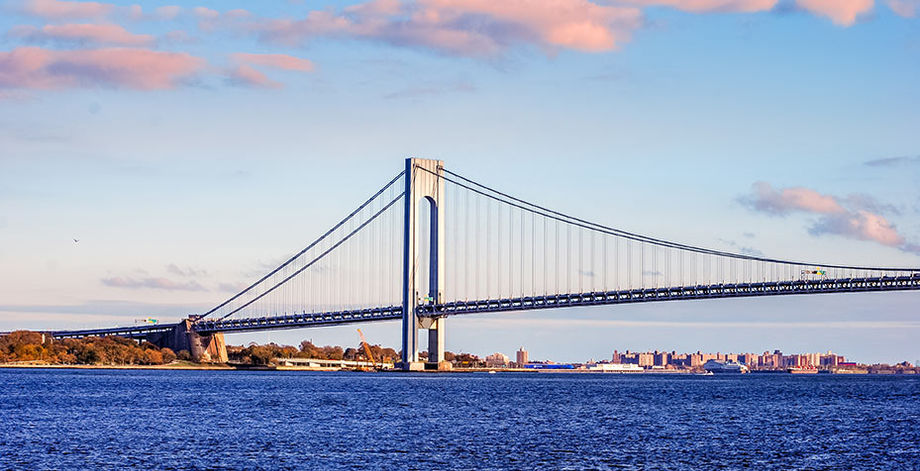 NYC Marathon runners start in Staten Island and cross the Verrazzano-Narrows Bridge into Brooklyn.