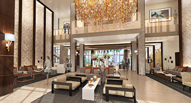 Hilton West Palm Beach event space lobby