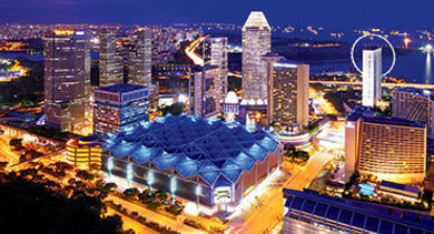 Singapore night skyview