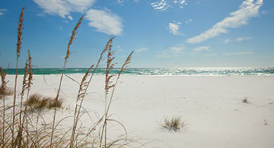 Sugar-white sands beach