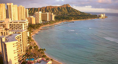 Waikiki hotel shoreline Waikiki hotel shoreline