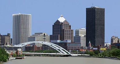 Rochester city skyline