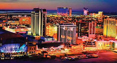 Atlantic City night cityline