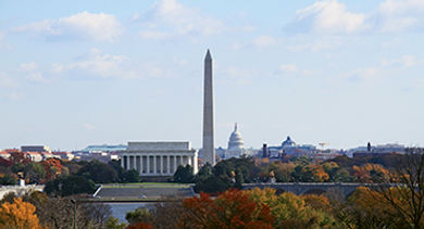 Washington DC Autumn skyline