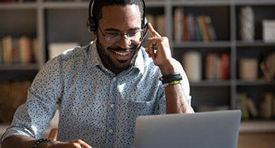 man-on-a-videoconference-fizkes-adobestock-367589421