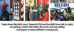 Trade shows like InfoComm, Texworld USA and the NAB Show