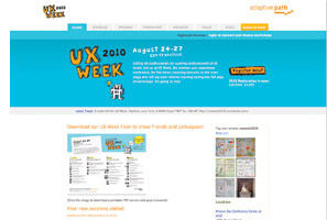 UX Week website, conference