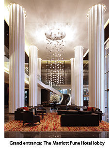 The Marriott Pune Hotel lobby