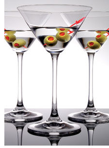 Olive martini trio
