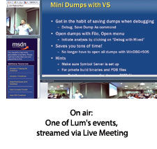 Lums events via Live Meeting