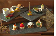 Savory and sweet canapes from Shangri-La Hotel, Singapore