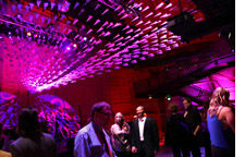Paper planes on the venue ceiling