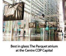 Parquet atrium at Centre CDP Capital