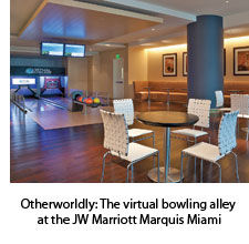 Bowling alley at the JW Marriott Marquis Miami