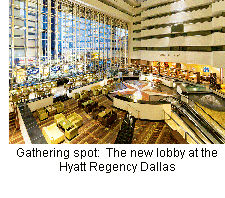 The new lobby at the Hyatt Regency Dallas