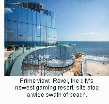 Prime view:  Revel, the city's newest gaming resort, sits atop a wide swath of beach.