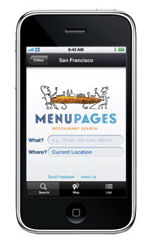 MenuPages app