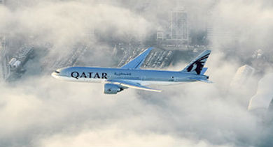 Qatar-to-Auckland-New Zealand-plane