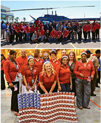 The New Orleans Ernest N. Morial
Convention Center boosts employees'
morale with fun, interactive training
(top) and team-building sessions (bottom),
all part of its SPICE program.