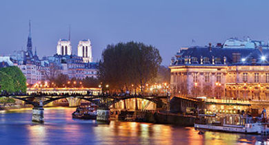 Paris night bridge