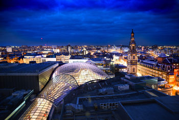 Trinity Leeds at night