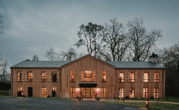 Fallow House exterior evening