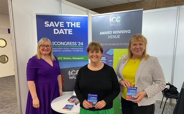 ICC Wales Sales Director Danielle Bounds, Director of RCN Wales Helen Whyley, and RCN Wales Board Chair Jacquelin Davies