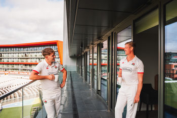 England cricket players Keaton Jennings and Tom Aspinall