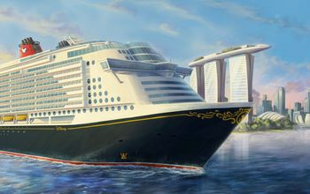 Rendering of Disney ship in Singapore.