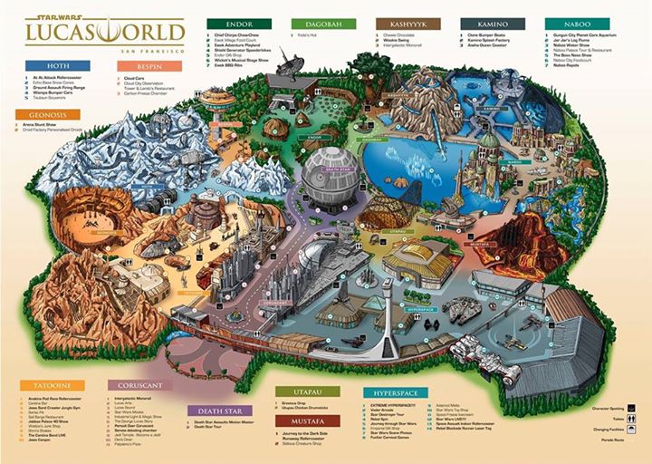 Artist Creates Magical Map For Disney's Future Star Wars