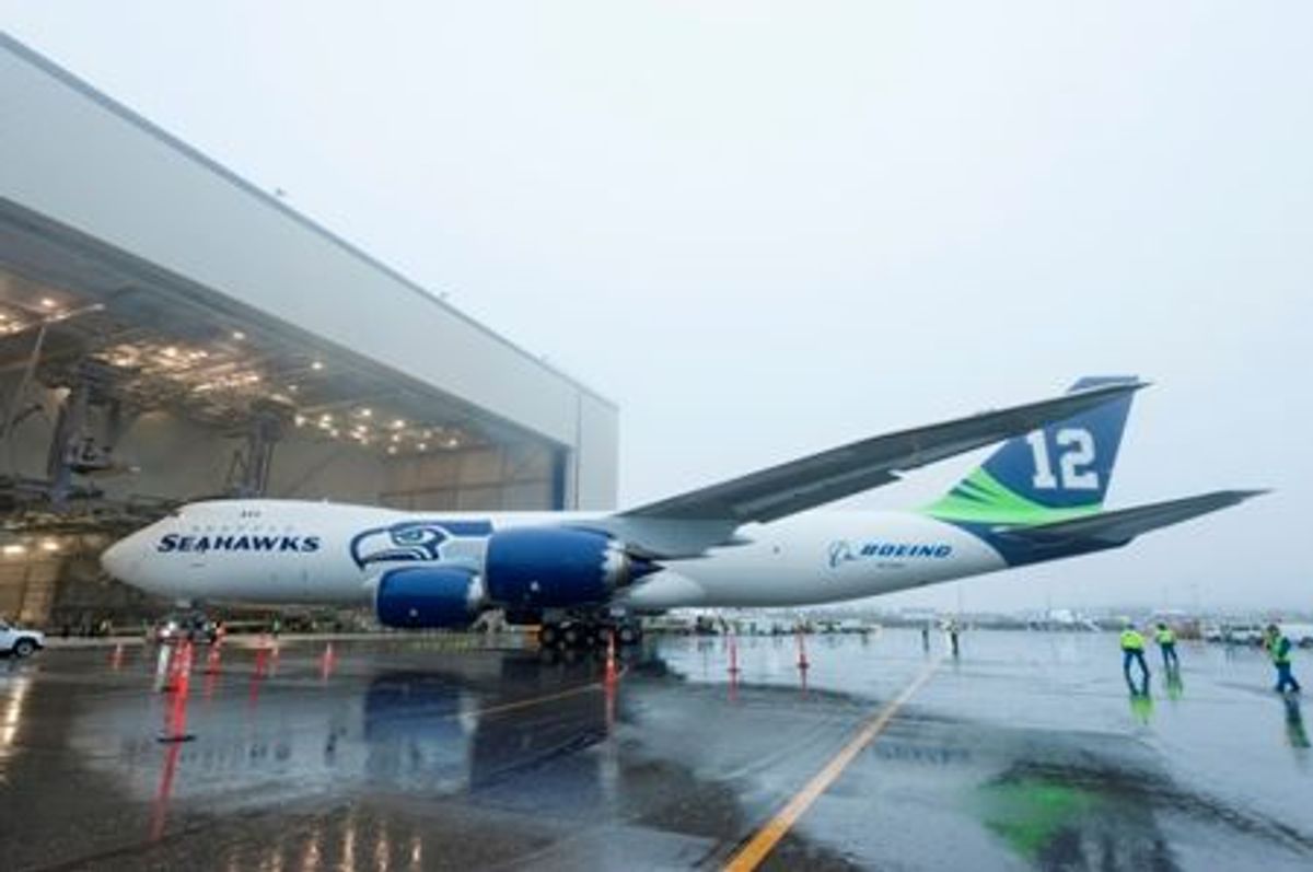 Boeing's Seattle Seahawks-themed 747 is back for an encore