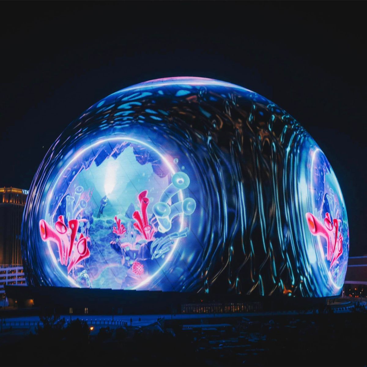 Las Vegas Sphere dazzles with Spaceship Earth-esque LED display