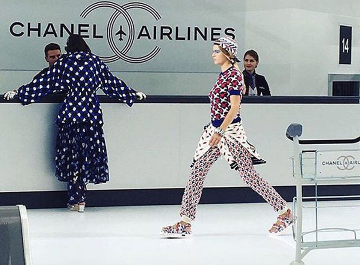 Chanel airlines takes flight at Paris fashion week, Chanel