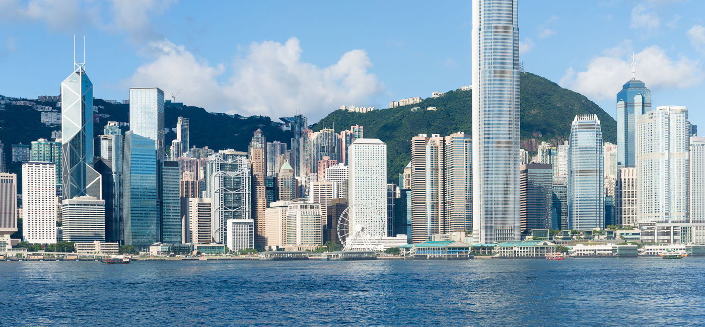 Image: Hong Kong view from Victoria Harbour.  (photo via leungchopan/iStock/Getty Images Plus)