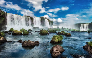 Iguazu Falls South America.  (photo via RicardoKuhl/iStock/Getty Images Plus)