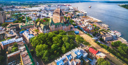 Quebec City and Old Port Aerial View, Quebec, Canada (Photo via rmnunes / iStock / Getty Images Plus)