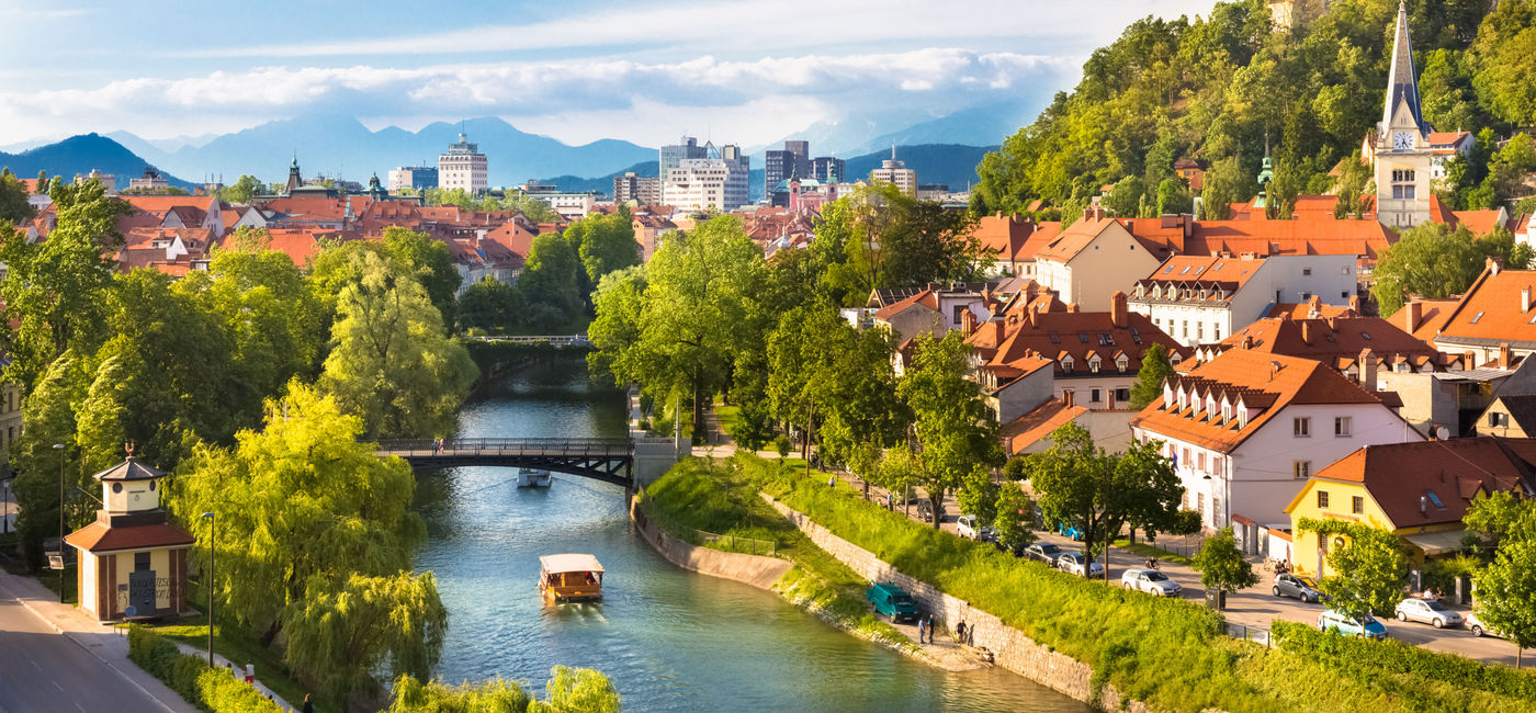 Image: Slovenian capital of Ljubljana. (photo via kasto80 / iStock / Getty Images Plus)