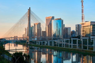 Sao Paulo Brazil Octavio Frias de Oliveira Bridge (photo via cifotart / iStock / Getty Images Plus)