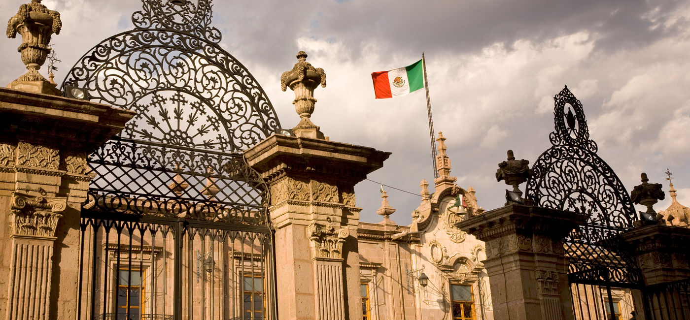 Image: PHOTO: Government House Morelia Mexico from Main Cathedral (bpperry / iStock / Getty Images Plus)