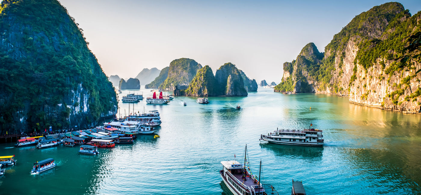 Image: Amazing Halong Bay in the north of Vietnam. (photo via SimonDannhauer / iStock / Getty Images Plus)