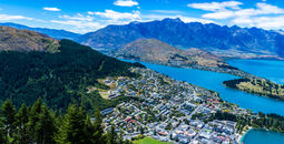 Aerial view of Queenstown Valley, New Zealand (filipefrazao / iStock / Getty Images Plus)