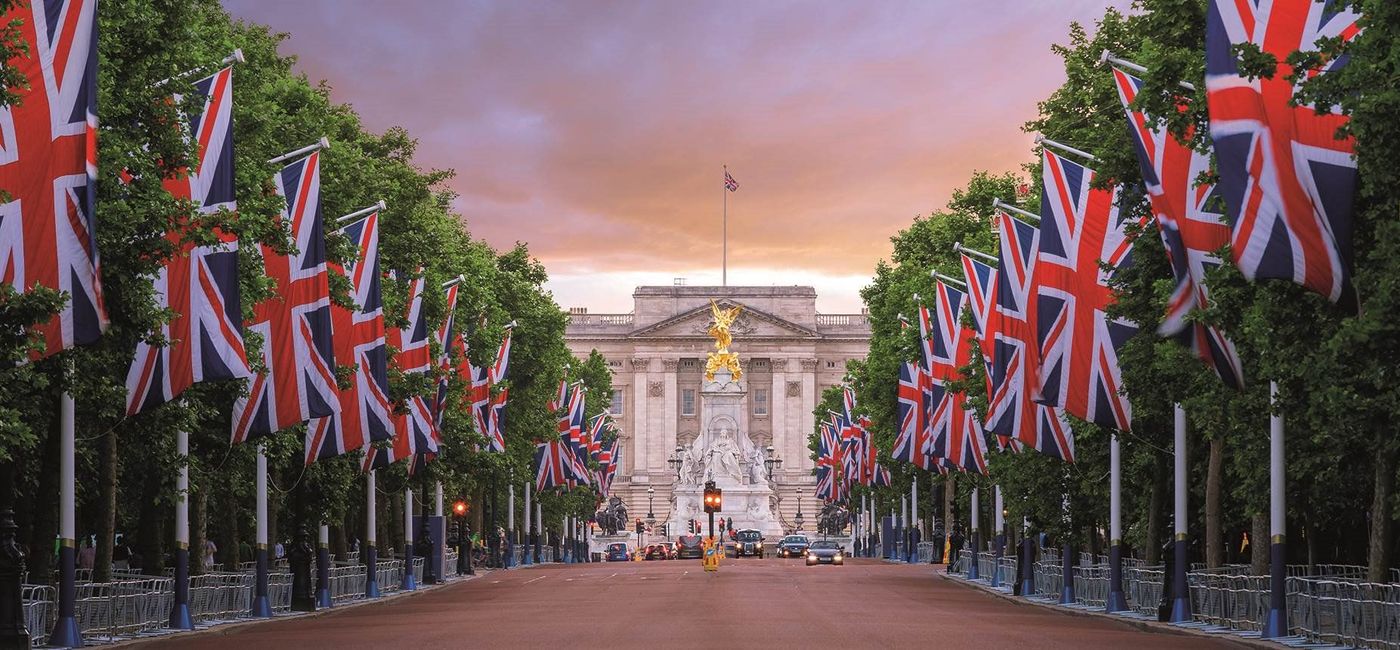 Image: Buckingham Palace, London, England. (Photo via Brendan Vacations)