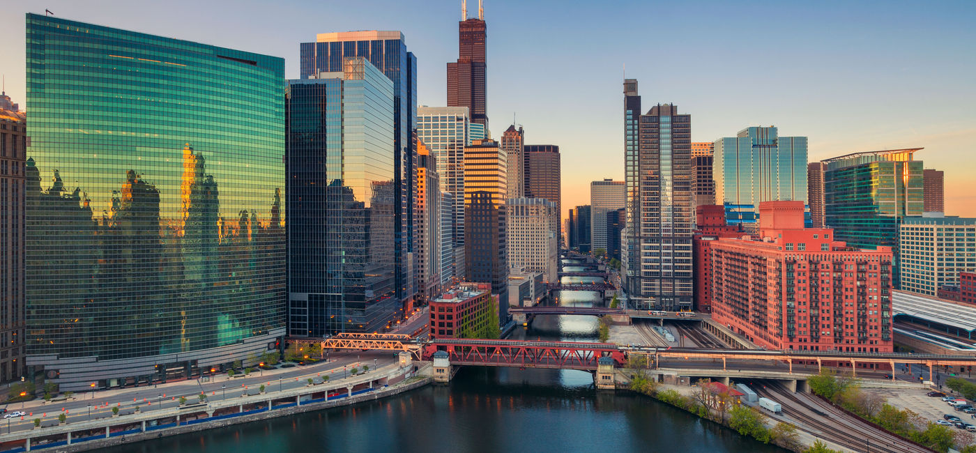 Image: Chicago at dawn. (photo via RudyBalasko/iStock/Getty Images Plus)